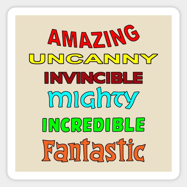 Comic Book Adjectives Sticker by GloopTrekker